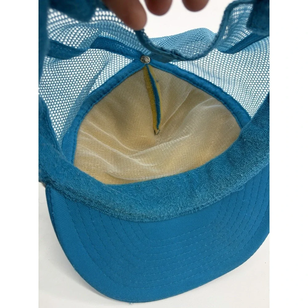 VTG Royal Gorge Blue Snapback Elk Bridge Print Braid Trucker Hat Cap
